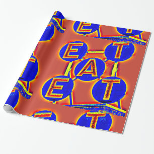 red/blue eat wrapping paper