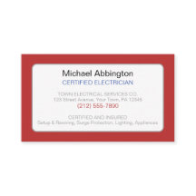 Red Blue Electrical Electrician