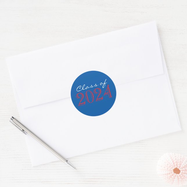 Red & Blue Envelope Seal Stickers (Envelope)