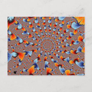 Red Blue Flames Postcard