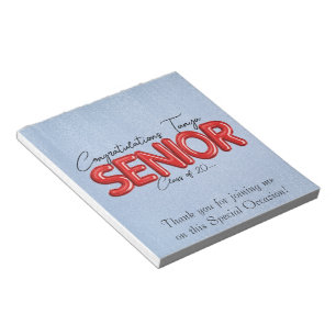 Red & Blue Graduation Candy Bar Wraps Party Favour Notepad