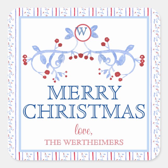 Red Blue Grand Millennial Sticker (Front)