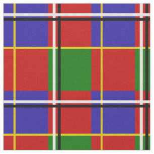 Red Blue Green Tartan Check Fabric