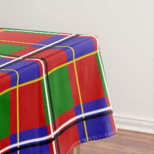 Red Blue Green Tartan Check Tablecloth