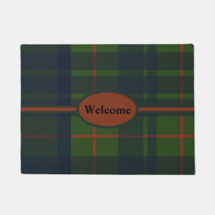 Red Blue Green Tartan Plaid Scottish Plaid Doormat