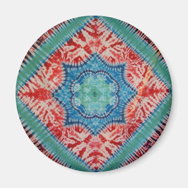 Red/ Blue/ Green Tie Dye Magnet (Front)