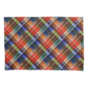 Red Blue Green Yellow Plaid Tartan Design  Pillowcase
