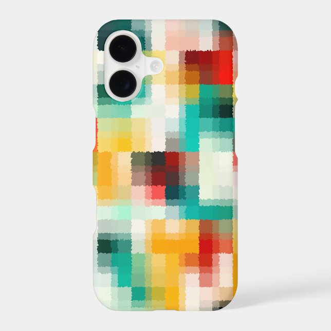 Red Blue Green Yellow White Abstract Pattern (Back)