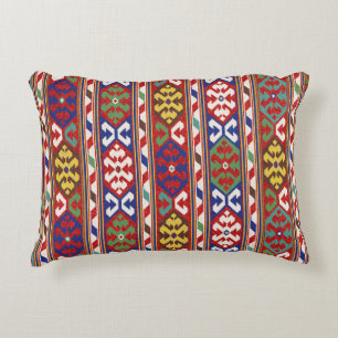 Red Blue Green Yellow White Oriental Kilim Rug Decorative Cushion