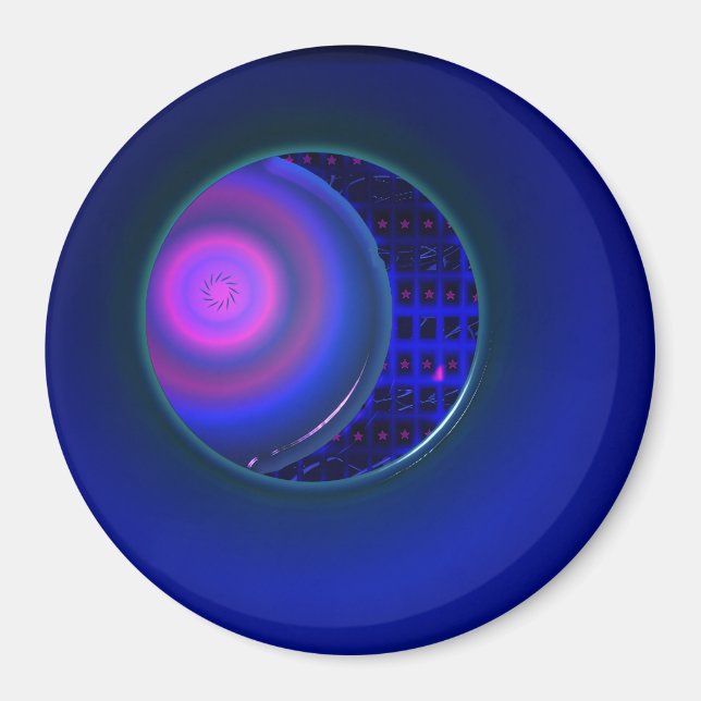 Red Blue Grosgrain Magnet (Front)