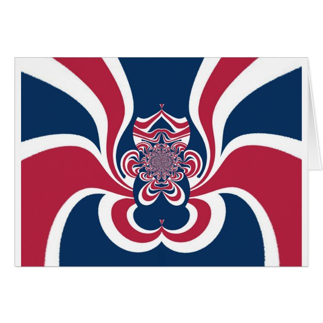 Red Blue Kaleidoscope Art Print (Front Horizontal)