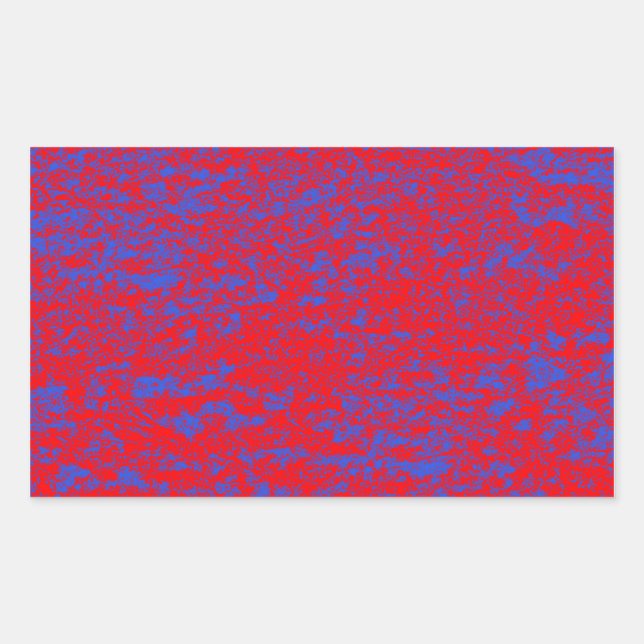 Red & Blue Marble Rectangle Sticker (Front)
