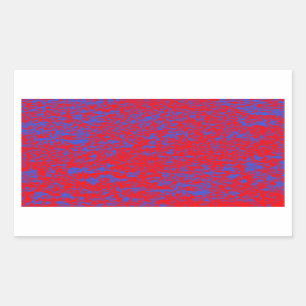 Red & Blue Marble Rectangle Sticker