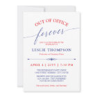 Red Blue Out of Office Forever Retirement Party