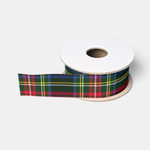 Red & Blue Plaid Grosgrain Ribbon