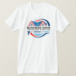 Red Blue Power Wash House Cleaning Services T-Shirt