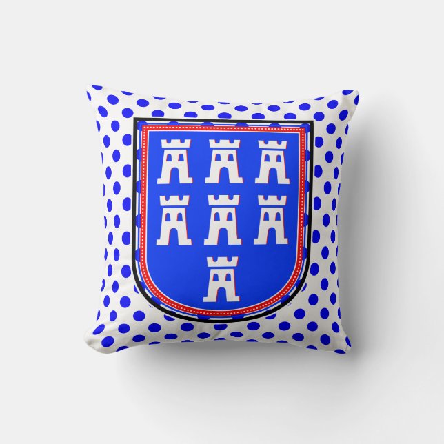Red Blue Saxonian Sign Cushion (Front)