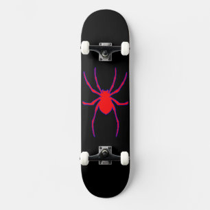 Red Blue Spider Skateboard Design