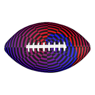 Red & Blue Spiral American Football
