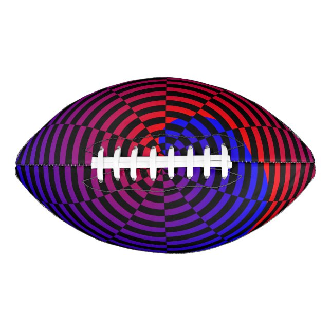 Red & Blue Spiral American Football (Front)