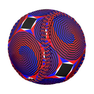 Red & Blue Spiral by Kenneth Yoncich Baseball