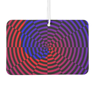 Red & Blue Spiral by Kenneth Yoncich Car Air Freshener