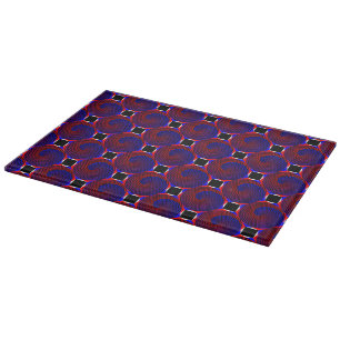 Red & Blue Spiral by Kenneth Yoncich Cutting Board