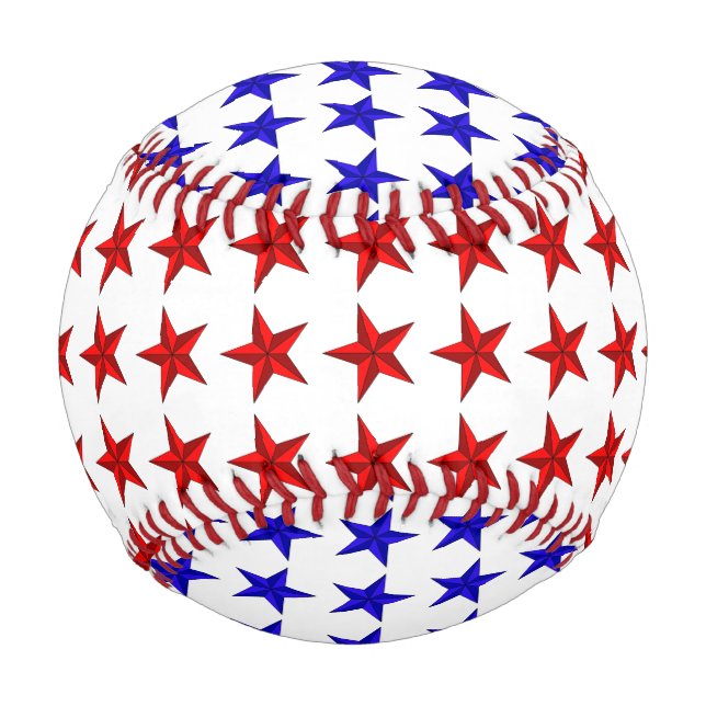 Red Blue Stars Baseball (Back)