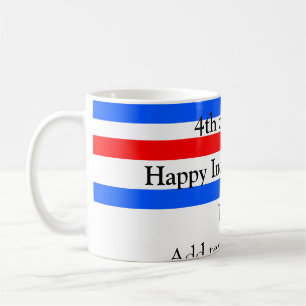 Red blue stripes independence day 4th of July  Coffee Mug