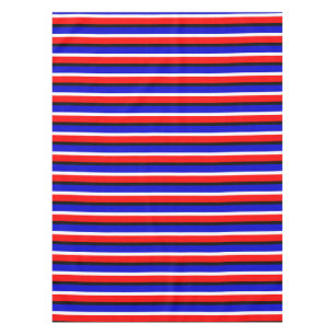Red Blue Stripes Pattern Design Tablecloth