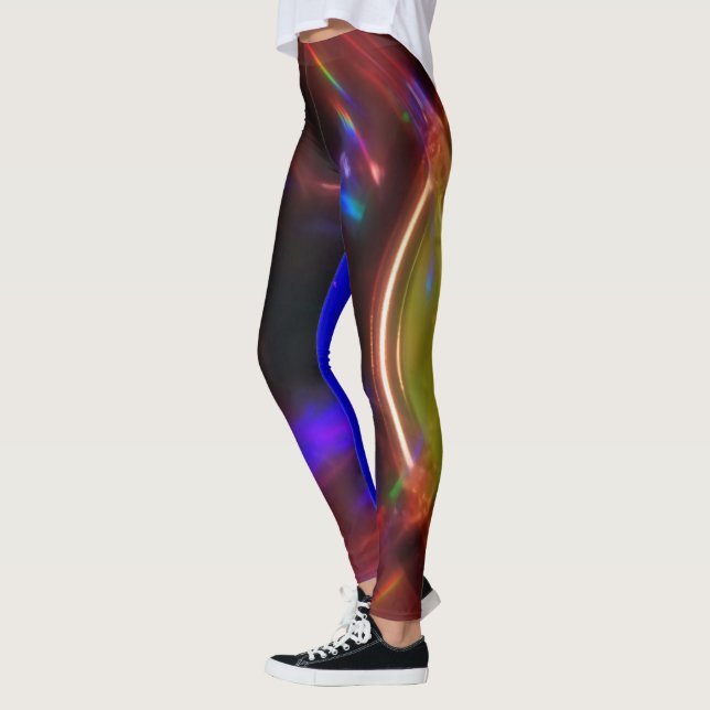 Red Blue Strobe Light Leggings (Left)