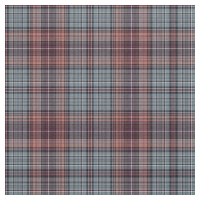 Red Blue Tartan Plaid Fabric (Swatch)