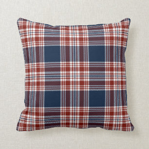 Red Blue Tartan Plaid Pattern Rustic  Cushion