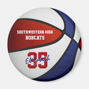 red blue team colours basketball sports gifts magnet