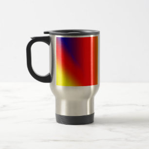Red blue yellow abstract colorful custom add your travel mug