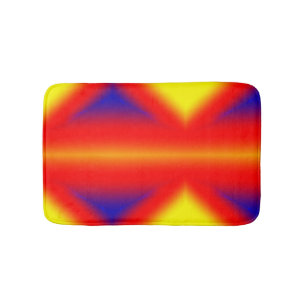 Red blue yellow abstract colourful custom add your bath mat