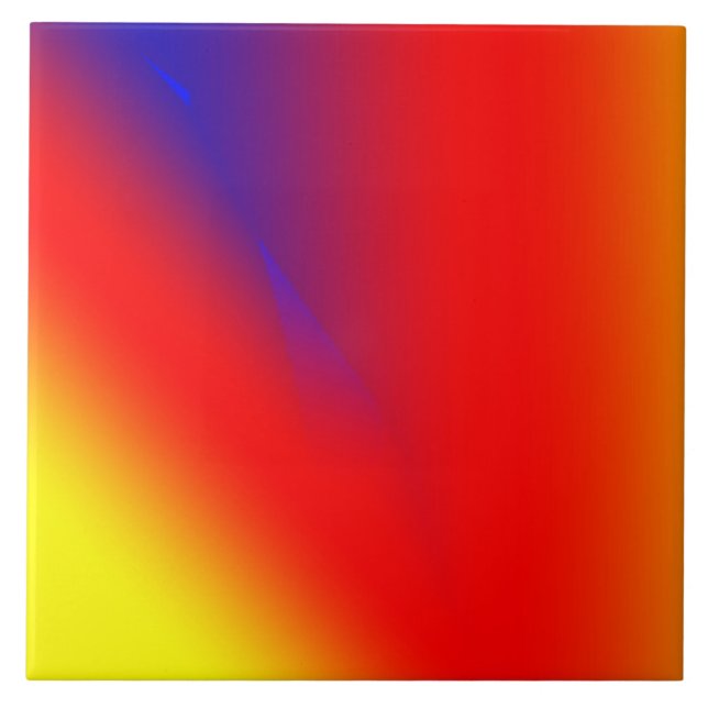 Red blue yellow abstract colourful custom add your tile (Front)