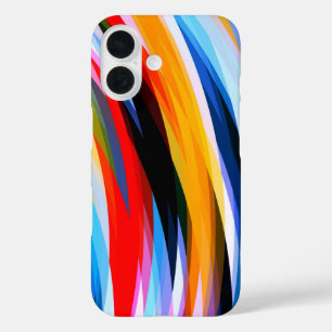 Red Blue Yellow Black iPhone 16 Case