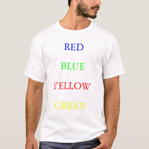 red blue yellow and green shirt
