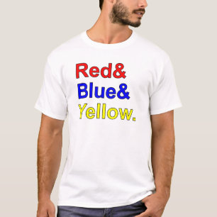 Red Blue Yellow   Primary Colours T-Shirt
