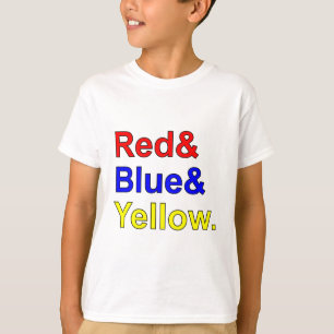 Red Blue Yellow   Primary Colours T-Shirt