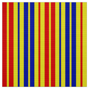 Red Blue Yellow Stripes Pattern Design  Fabric