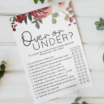 Red Blush Floral Roses Game Over Under Flyer<br><div class="desc">Over or Under bridal shower game. Watercolor Red and Blush Floral.  Matching items to complete your event collection are available in our Zazzle store!</div>