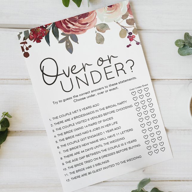 Red Blush Floral Roses Game Over Under Flyer (Creator Uploaded)