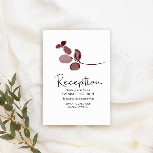 Red Blush Floral Roses Wedding Enclosure Card (Creator Uploaded)