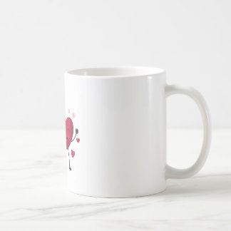 Red & Blush Pink Hearts Romantic Mug