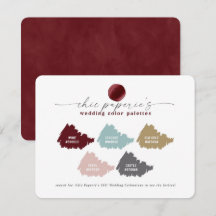 Red & Blush Pink Winter Wedding Colour Palette Car