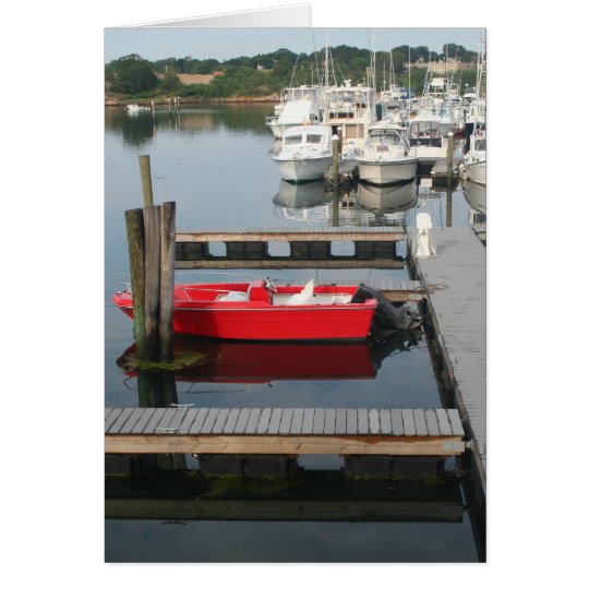Red boat at Gloucester Card