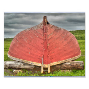 Red Boat at the Fortress of Louisbourg Photo Print