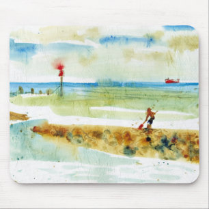 Red Boat in Mundesley, Norfolk Mouse Mat